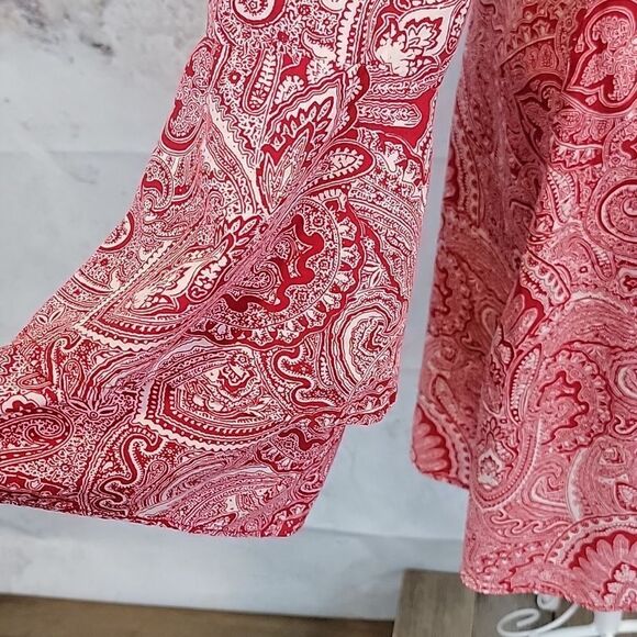 Wrangler Retro paisley print mini dress - red & white Women's Size M - Picture 6 of 12